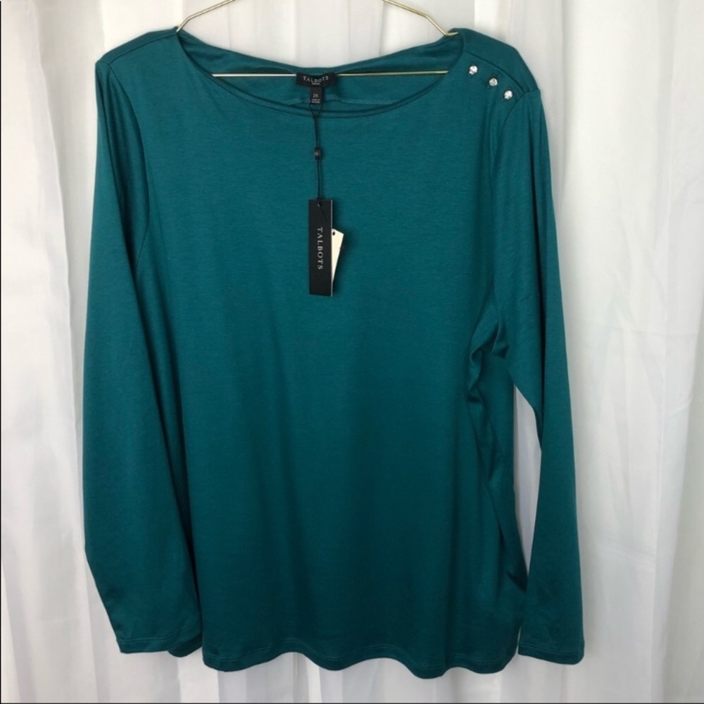Talbots Teal Top